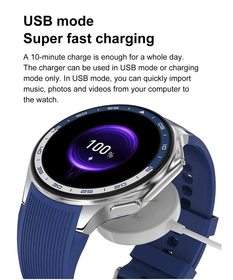 DT Watch X 4G Memory For OPPO Smart Watch Music Video Bluetooth Call IP68 Waterproof AMOLED Smartwatch For TWS Earphones 2026New