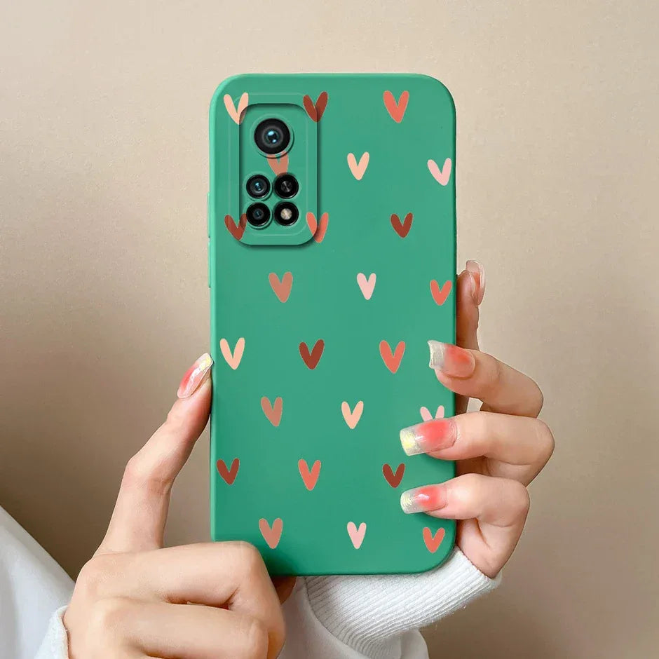 For Xiaomi Mi 10T 5G Phone Case Matte Liquid Silicone Shell For Xiaomi Mi 10T Pro 5G Cute Cat Cartoons Ultrathin Fashion Fundas