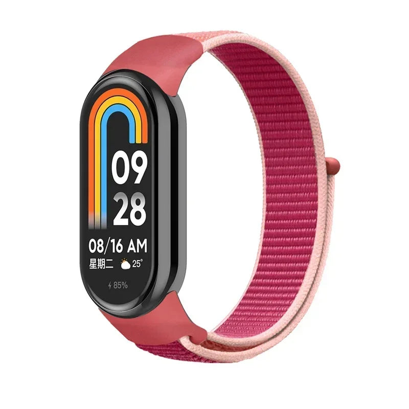 Nylon loop watchband For Xiaomi mi Band 8 Sport miband8 NFC Correa Breathable Replacement Bracelet smart band 8 Strap smartwatch