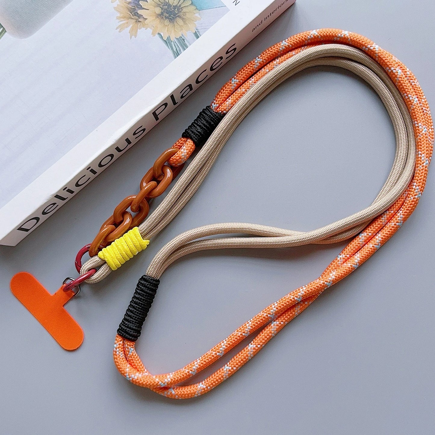 New Fashion Trend Diagonal Long Rope Mobile Phone Universal Lanyard Shoulder Strap Lanyard Neck Multi-Functional Anti-Loss Rope