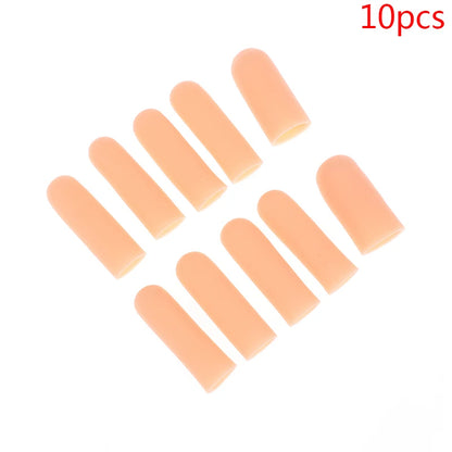 3/10pcs Finger Protector Anti-cut Silicone Gel Tube Hand Bandage Heat Resistant Finger Sleeves Great Cooking Kitchen Tools