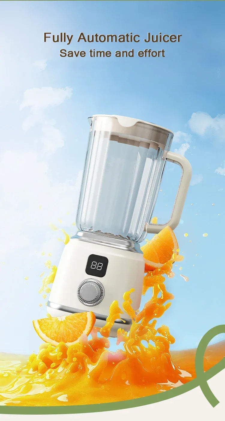 Portable Blender Cup 600ML Mini Juicer Mixer/3000mAh USB Rechargeable/10-Blade Powerful Motor For Smoothies/Vegetables