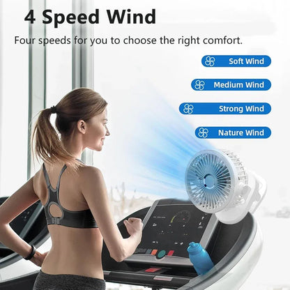 Desktop Fan Portable Clip Fan for Home Room Office Desk/Clip Fan 720° Rotate Wireless Wall Fan Portable Mini Air Circulator Fan
