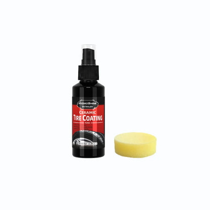 Hydroshine Ceramic Tire Coating Shine Spray Tyre Gloss Plastic Rubber Wheel Restorer  Long Lasting Hydrophobic Cleaner Seal Wax