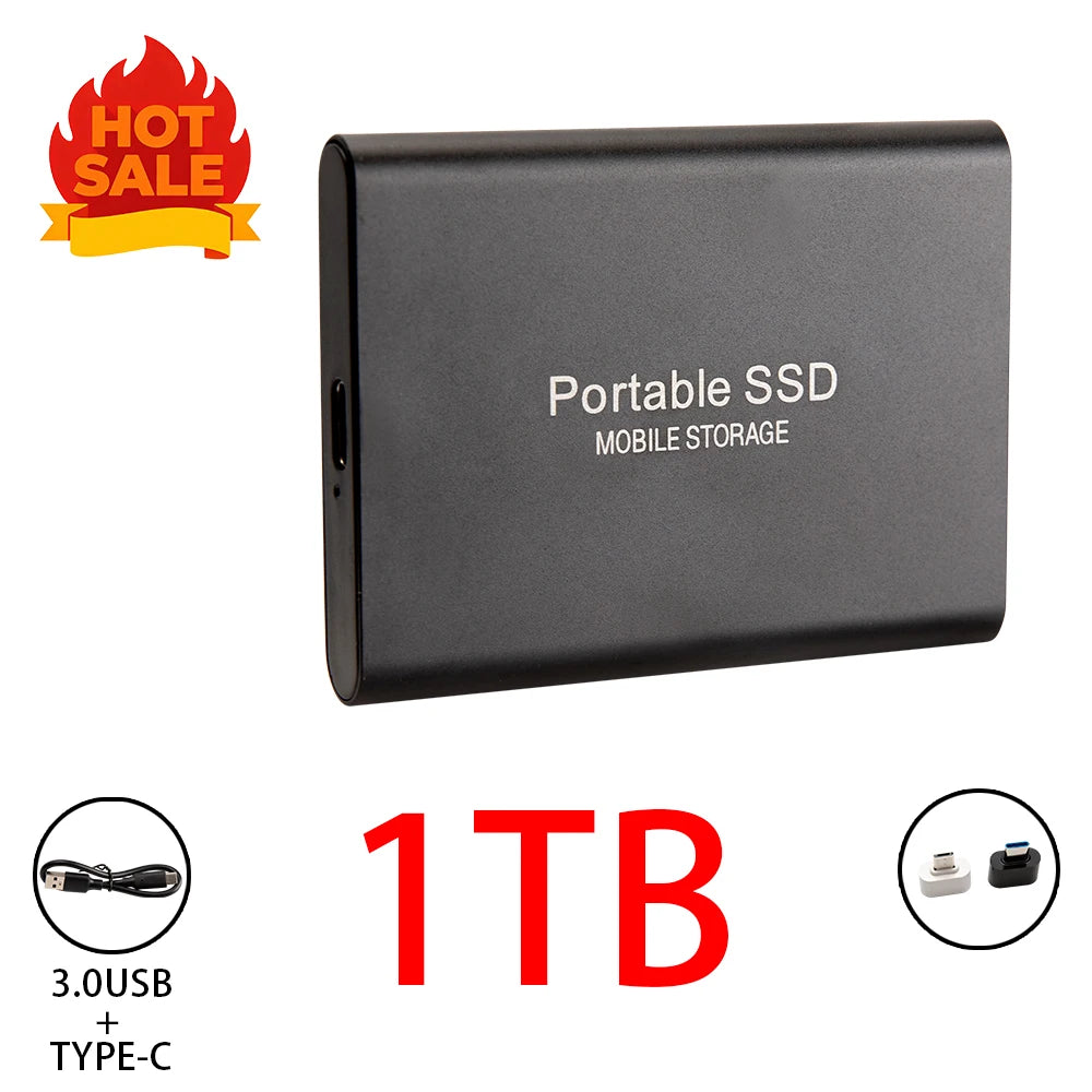 Highly cost-effective external hard drive, durable, efficient, and portable, with 256TB high-speed USB 3.1 Type C