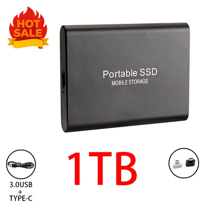 Highly cost-effective external hard drive, durable, efficient, and portable, with 256TB high-speed USB 3.1 Type C