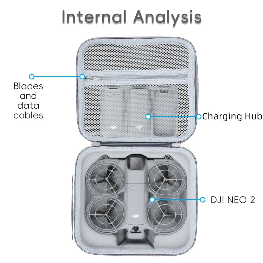 Carrying Shockproof Case For DJI NEO 2 Case Portable Storage Bag For DJI Neo 2 Drone Remote Accessories