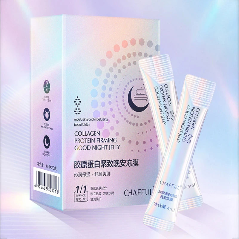 20pcs Collagen Sleeping Facial Masks Anti Wrinkles Moisturizing Anti-aging Firming Collagen Masks Face Mask Facial Skin Care