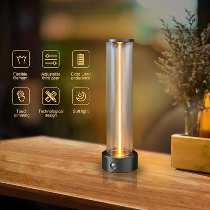 Magnetic LED Table Lamp Touch Control Cordless Night Lamp USB Rechargeable Desk lamp For Bedroom Ambient Night Lights led