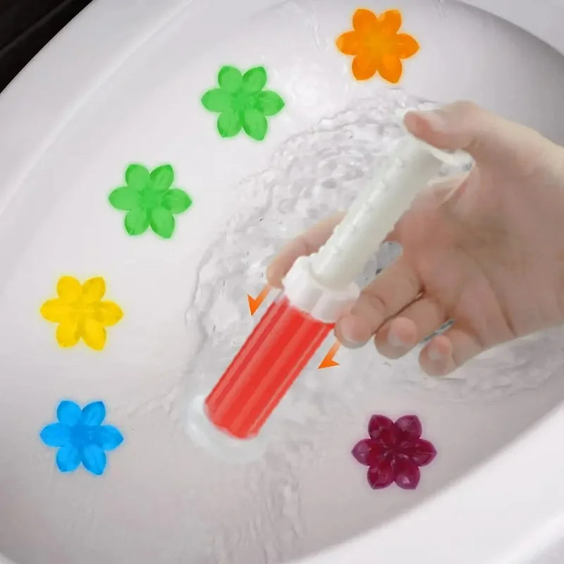 1-10Pcs Flower Gel Stamp Toilet Cleaner Air Freshener Bathroom Toilet Cleaning Gel Needle Design Fragrance Deodorant Supplies