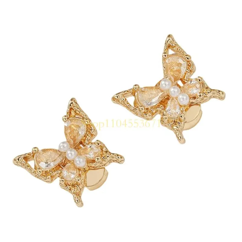 Best Seller 1 Pair Butterfly Themed Ear Clip Embellishment Zircon Detail Earbuds Ornament For Freeclip 1/2 Wireless Equipment