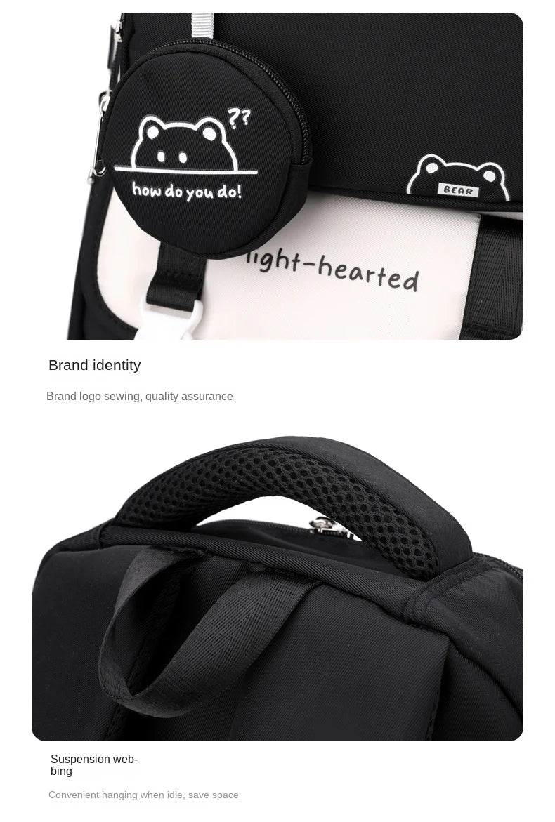 Children School Backpack Trolley Bag with Wheels Students Backpack Book Bag Rolling School bag for Girls Kids Wheeled Backpack