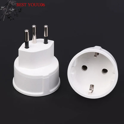 (YOUU06)1pc Embedded Swiss Adapter Converter Plug EU DE Germany Socket 3Pin Swiss Plugs Adaptor Swiss Plug Turn To French Plug