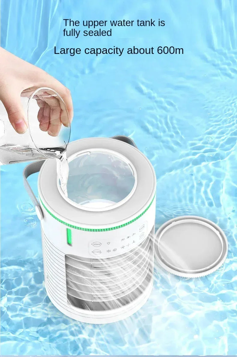 Desktop Air Conditioner Portable Air Conditioner Small Air Cooler Hydrocooling Portable Air Adjustment for Office Cooling Fans
