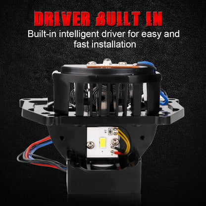 Bi LED Projector Lenses 3 Inch For Hella Headlight Hyperboloid Dual Lens High Beam Laser 6000K Auto Lamp Car Light Retrofit Kit