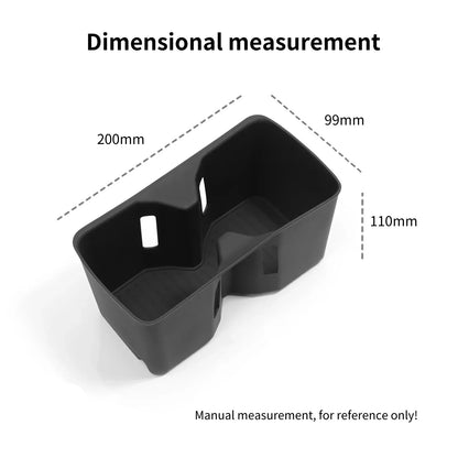 for Hyundai Santa Fe 2024 2025 Water Cup Holder Car Accessories Silicone Shock-Absorbing Drinks Holder Storage Box Tidying Tray