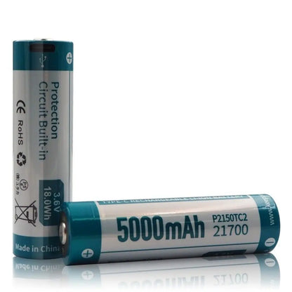 Keeppower P2150TC2 TYPE-C USB 5000mAh 21700 Battery For Flashlight Recargables Baterias