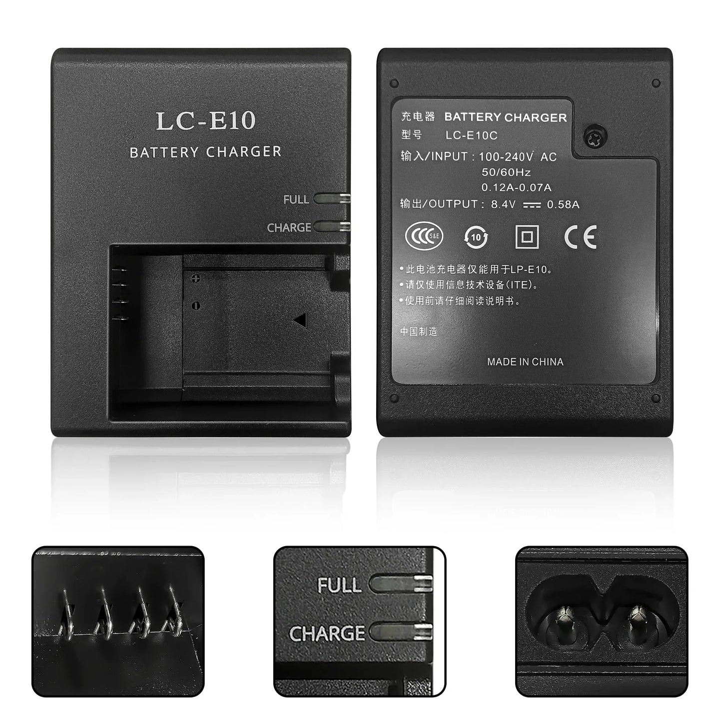 LC-E10/E LC-E10C LP-E10 BATTERY CHARGER For Canon LP-E10 EOS 1100D kiss X50 Rebel T3 EU Standard Plug