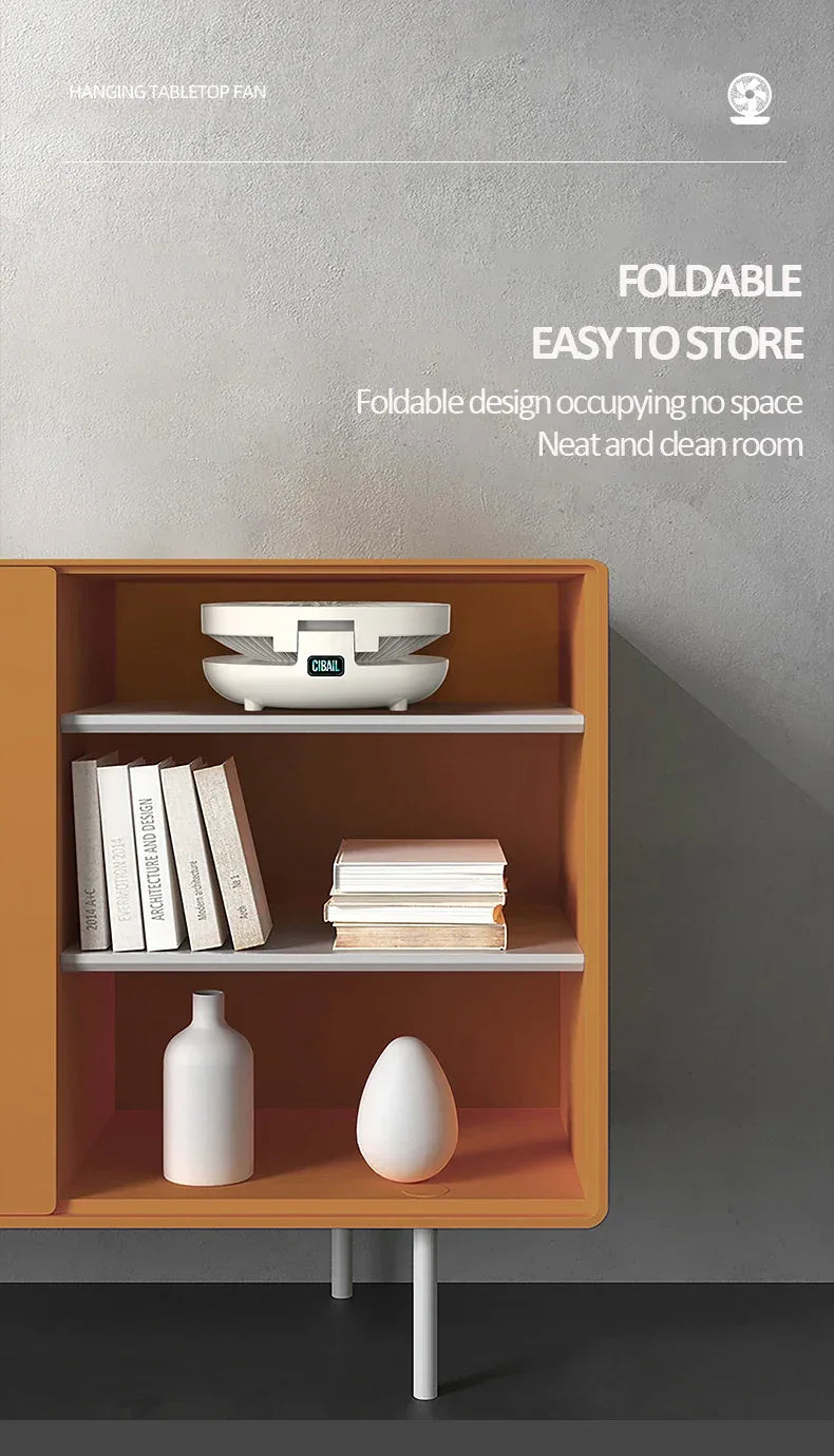 2024 Best Sellers 2IN1 Folding Desktop Fan Portable Air Conditioner Wall Mounted Fan Rechargeable With 3 Gears for Home Office