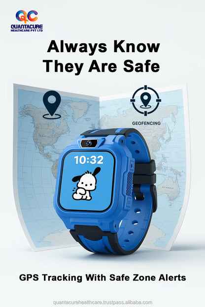 2025 K12 Kids Smartwatch 4G GPS AI Assistant SOS Video Call Tracker BLE5.3 IP68 Pedometer Sleep Tracker Chat Class Mode 750mAh