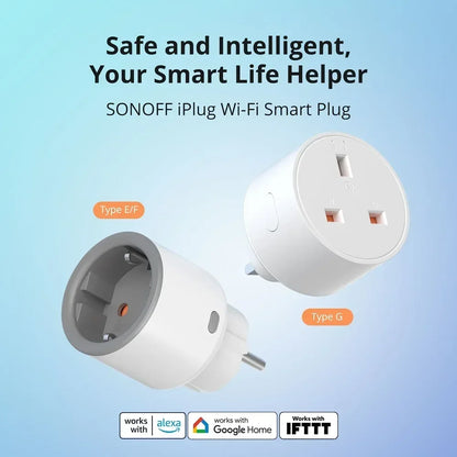 SONOFF S60 EU SONOFF Wifi Socket Wifi Smart Socket Overload Protection Timer Smart Scene Remote Control Via EWeLink Home IFTTT