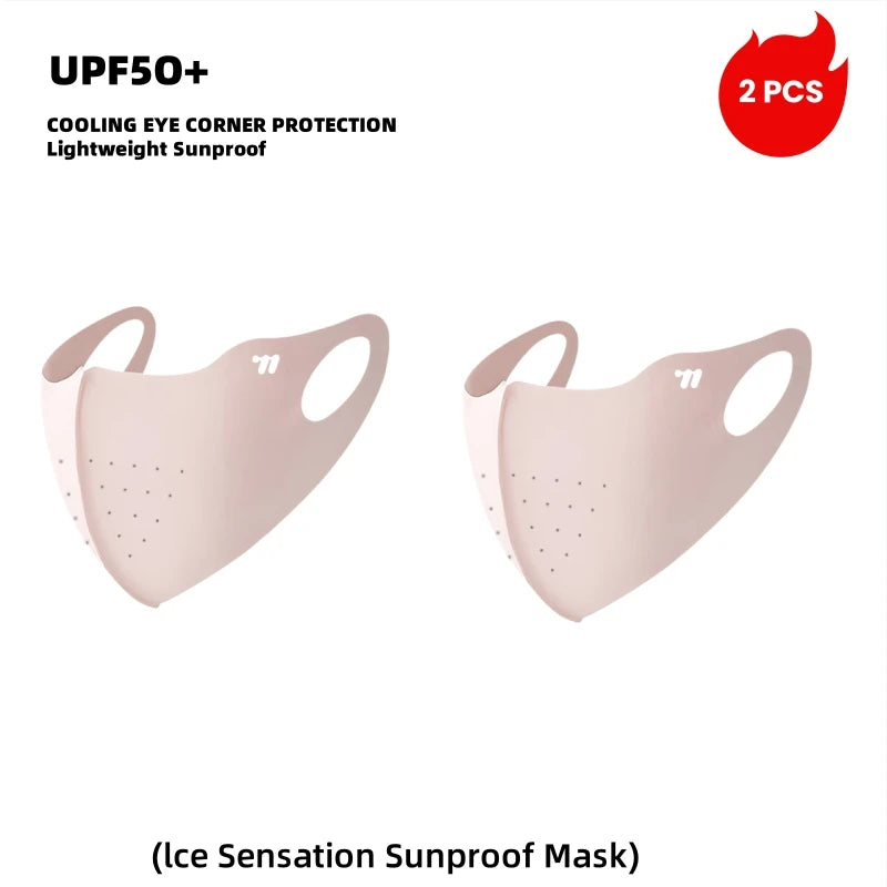 WEST BIKING Summer Sunscreen Traceless Mask 3D Ice Silk Breathable UV Protection Mask Summer Outdoor Sport Cycling Sports Masks