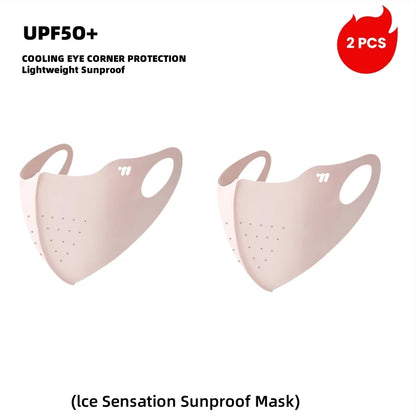 WEST BIKING Summer Sunscreen Traceless Mask 3D Ice Silk Breathable UV Protection Mask Summer Outdoor Sport Cycling Sports Masks