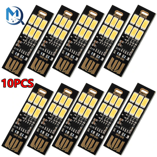 1-10Pcs Portable Mini 5730 USB 6 LED Light 5V Touch Sensor Dimmable Night Light for Power Bank Computer Laptop Book Reading Lamp by PDG ibma