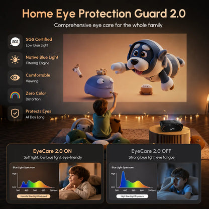 Official Google TV 4K Smart Projector Netflix Certified Native 1080P Dolby Audio WiFi6 Auto Focus HDR Home Theater HDMI BT5.4