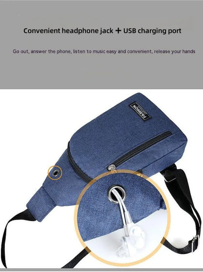 2023 New Chest Bag Fashion New Solid Color Men Chest Bag Outdoor Casual Fashion One Shoulder Crossbody Bag
