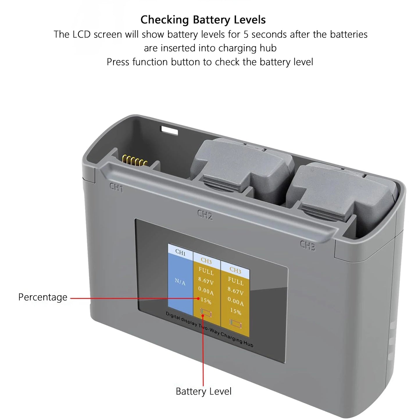 For Mavic Mini 2/SE Battery Charging Hub Drone Battery Charger Charge Three Batteries for DJI Mini SE/Mini 2 Drone Accessories