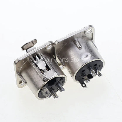Male Female Panel Audio Microphone HF XLR 3pin Jack Plug Connector Black silver YS145BG YS146BG Copper Contact XLR Metal Socket