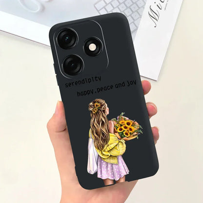 For Tecno Spark 20 Case Spark 20C BG7n Prety Girls Butterfly Painted Phone Case For Tecno Spark 20 Pro Spark20 C Soft TPU Fundas