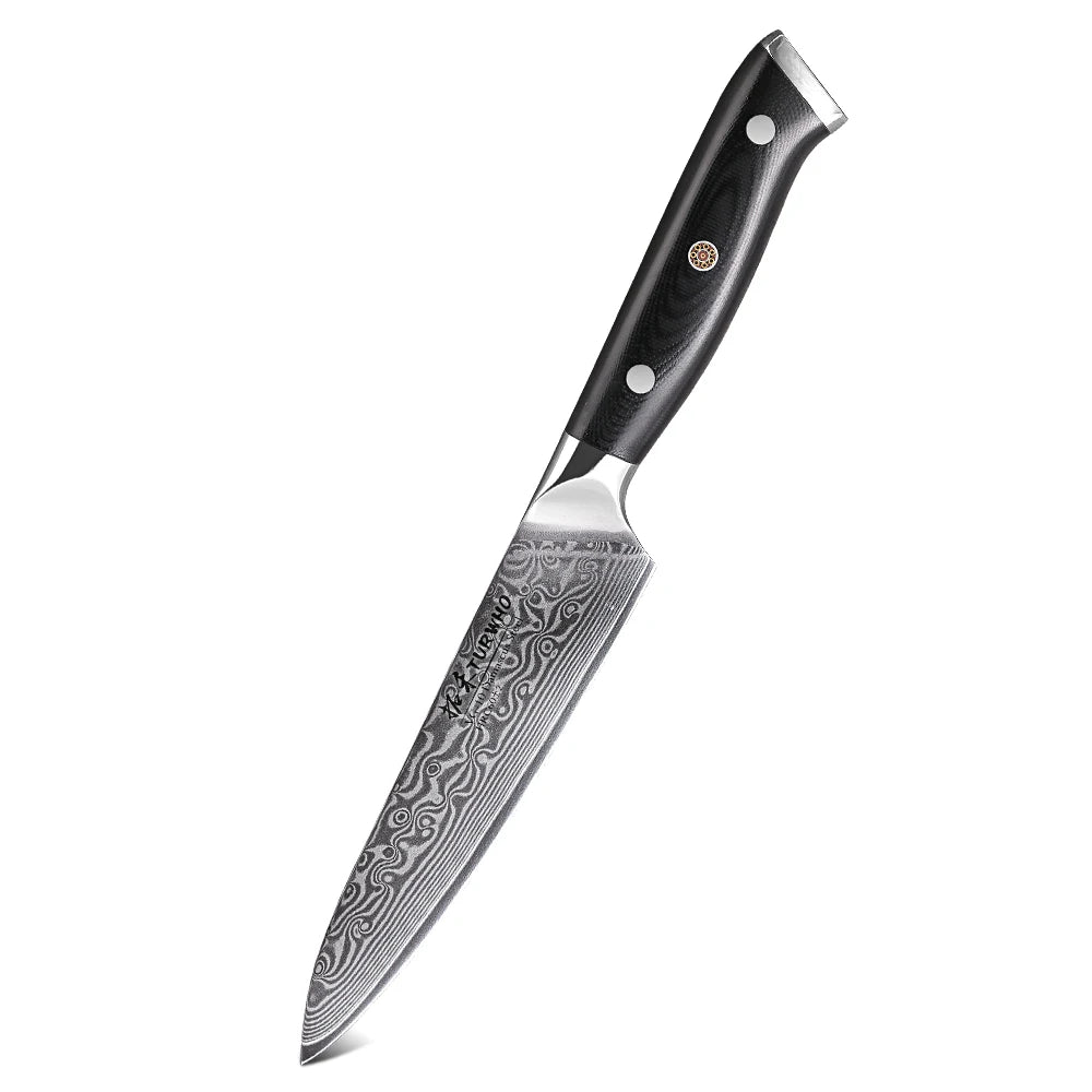 TURWHO 1PC-3PCS Professional Kitchen Knives Set Utility Santoku Chef Knife Japanese 67 Layer Damascus Steel G10 Handles Gift Box