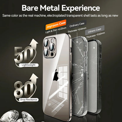 Joyroom Transparent Phone Case For iPhone 16 Pro Max Anti-Drop Phone Cover For iPhone 15 Pro Max Shockproof With Len Protection