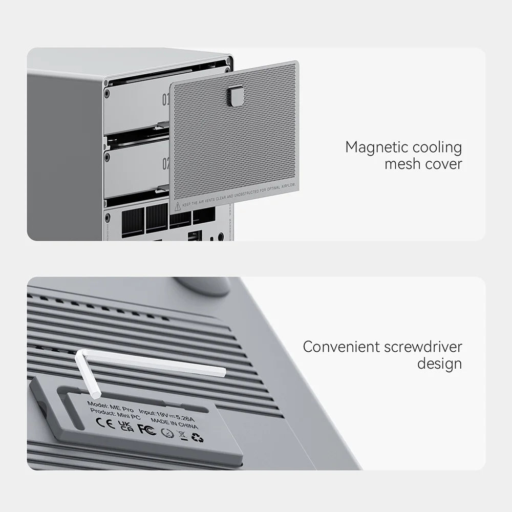 Beelink ME Mini ME Pro Intel Twin Lake N150 LPDDR5 4800MHz 16GB RAM 1T SSD WiFi6 4K Dual Lan Home Network Storage NAS Mini Host