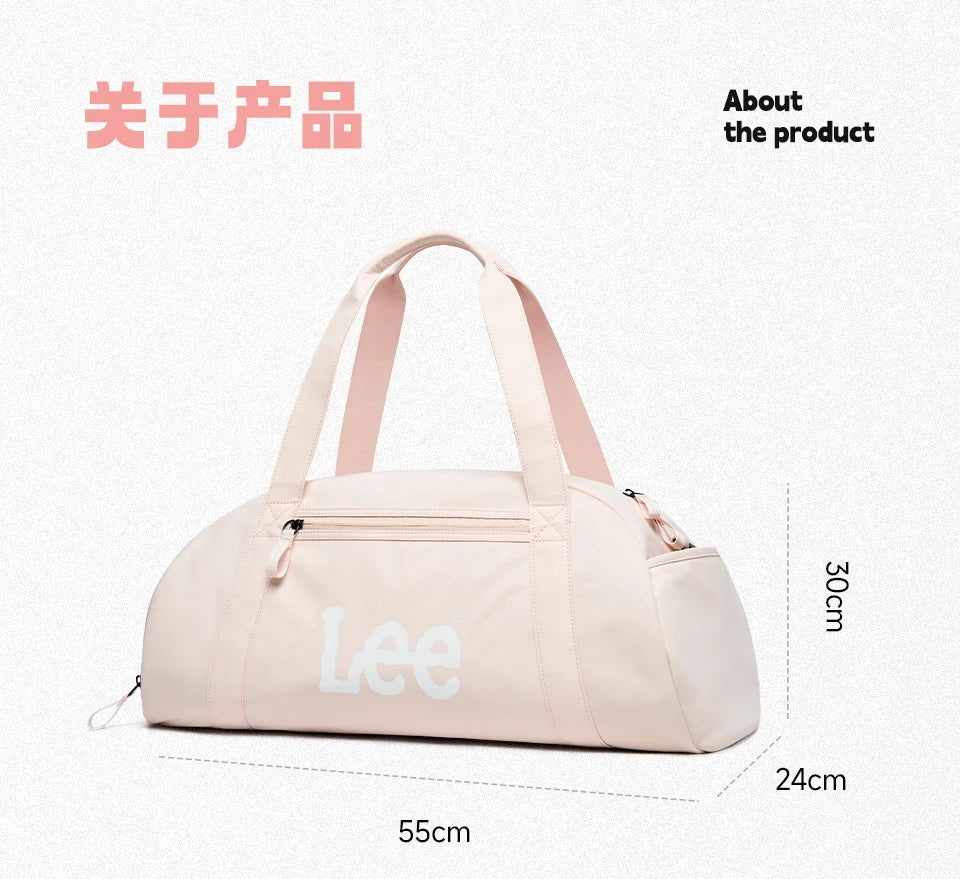 LEE Waterproof Sports Fitness Gym Bag Women Men Large Capacity Yoga Shoe Compartment Dry Pocket Luggage Travel Bag