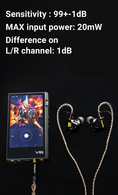 TempoTec IM01 Flathead 4.4mm earphones, IM05 3.5mm cable-detachable,0.78mm pin HiFi in-ear earphones 1DD+4BA