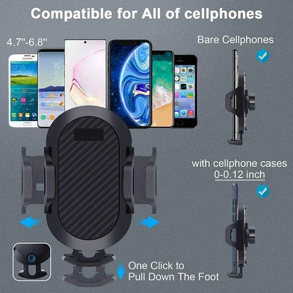 Universal Sucker Car Phone Holder 360° Rotation Windshield & Dashboard Mount Mobile Cell Support Bracket for Smartphones