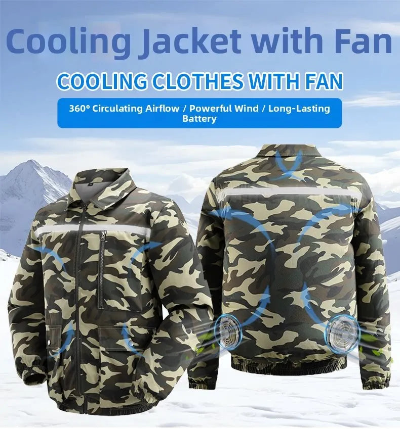 Summer 4 Fans Air Conditioning Cooling Vest Men Women Ultralight Outdoor Jacket Sun Protection Windbreaker Travel Fishing Sports