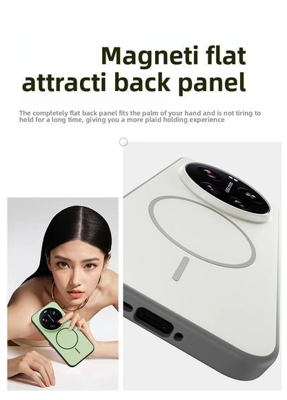 For Xiaomi Mi 17 Ultra Case Hard Silicone Skin Magnetic Wireless Charging Protective Back Cover For Xiaomi Mi 17 17Ultra hell