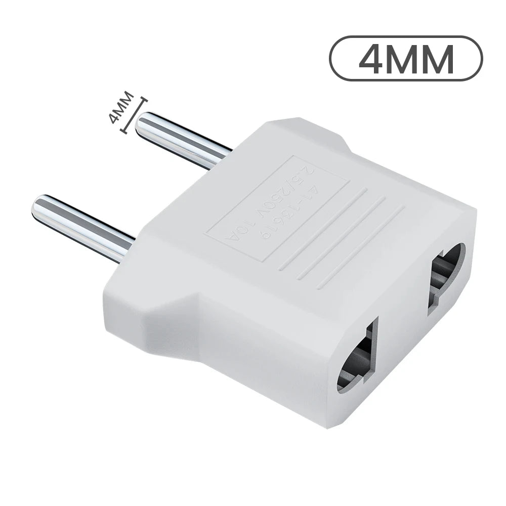 3/5/10pcs Mini US To EU Plug Converter America European Travel Charger Adapter AC Outlet 4.8mm/4.0mm US to EU Converter Socket