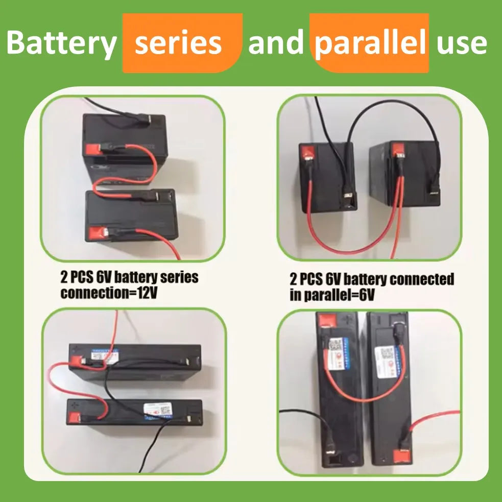 Rechargeable 6V/12V Battery 5Ah/7Ah/8Ah/12Ah Long-lasting Lead-acid Battery for Children's Car,Security Alarm,Sprayer,UPS