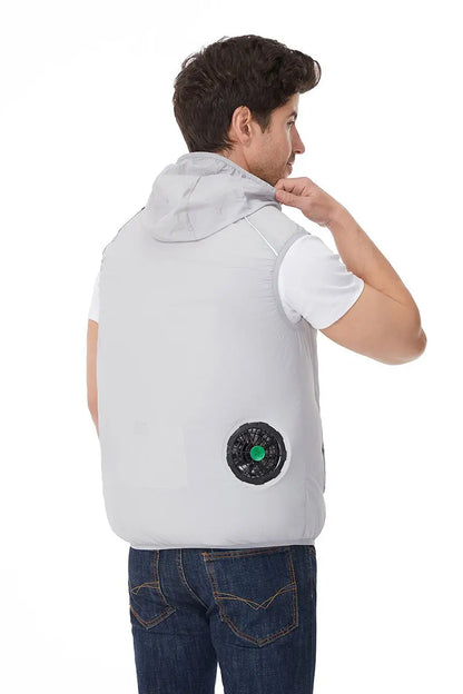 Summer Cooling Vest For Couples Breathable Fan Air Conditioner Jacket Sleeveless Heat Resistant Outdoor Workwear