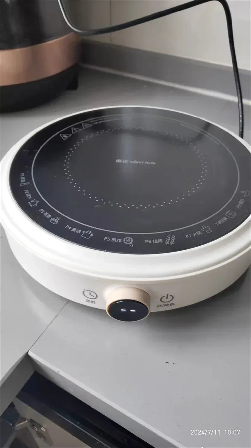 New Electric Ceramic Stove Home Mini Tea Cooker 2000W High Power Induction Cooktop Round Induction Cooker Kitchen Appliances 인덕션