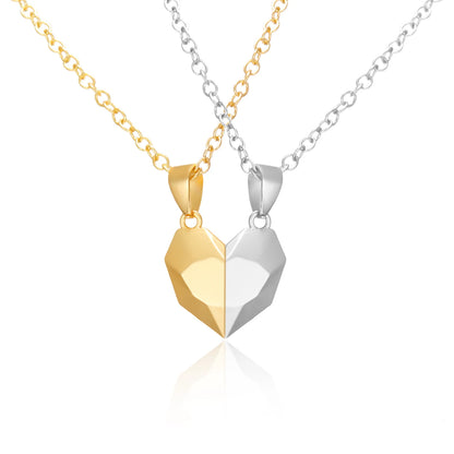 2PCS/SET Couple Necklaces Attarction Between Lovers Heart Magnetic Pendant Necklace For Women Valentine's Day Anniversary Gifts