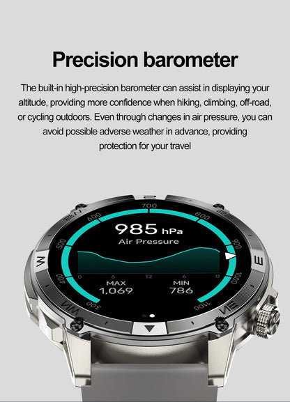 NORTH EDGE NEW GPS Smart Watch 1.43'' HD AMOLED Display Built-in GPS Altitude Barometer Compass Bluetooth Phone Call Smartwatch