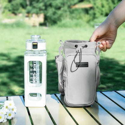 Portable Water Bottle Bag with Adjustable Shoulder Strap Thermal Vacuum Mug Cup Sleeve Cup Insulated Protective Cover