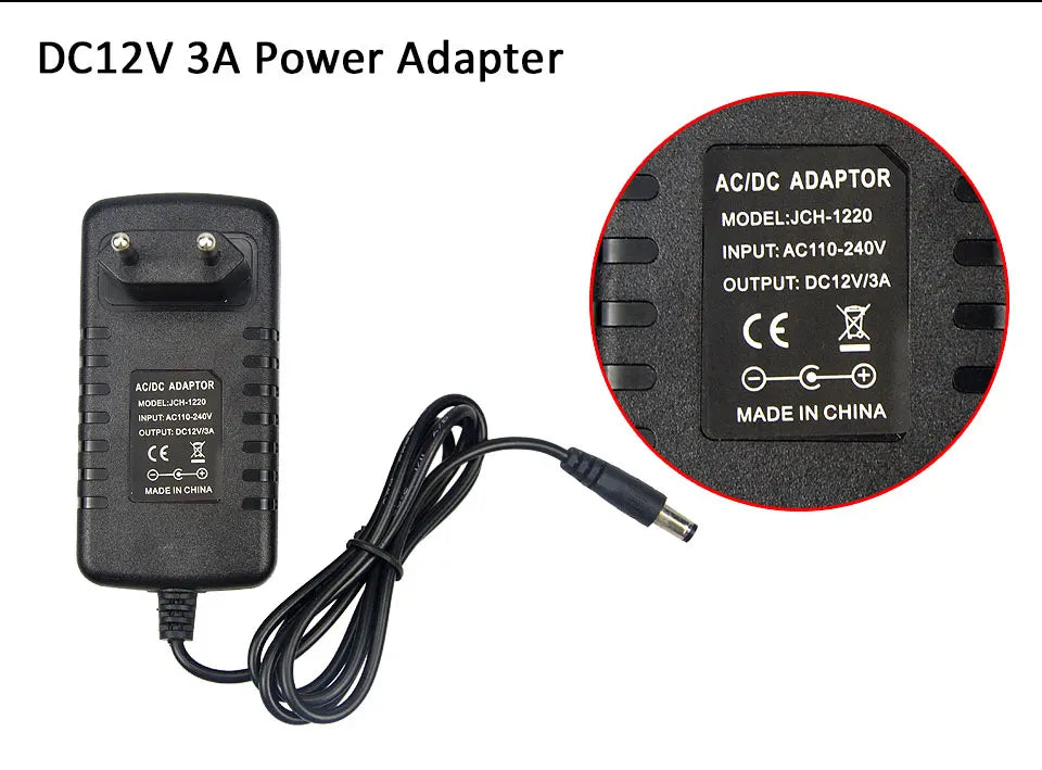 Electronic Power Supply Transformer for Led Light Strips AC/DC 110V 220V to 12V 1A 2A 3A Power Converter Adapter LED Driver