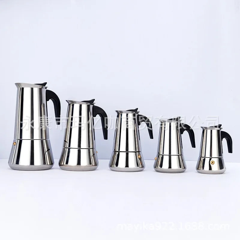 Explosions Stainless Steel Mocha Pot European Coffee Cup Portable Electric Coffee Pot Spot Wholesale